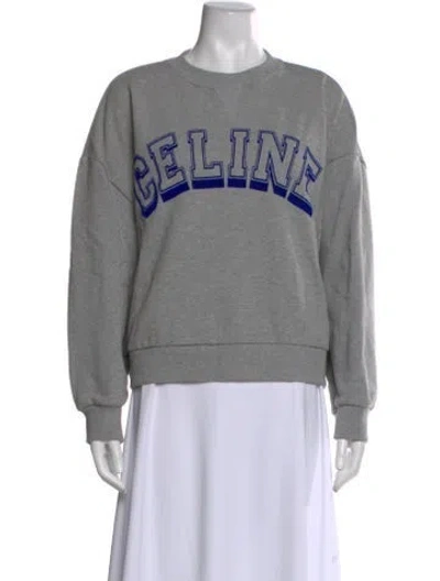 Pre-owned Celine 2023 Graphic Print Sweatshirt In Grey