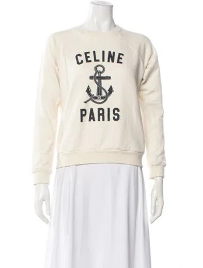 Pre-owned Celine 2023 Graphic Print Sweatshirt In Neutral