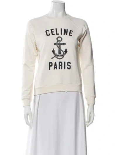 Pre-owned Celine 2023 Graphic Print Sweatshirt In Neutral