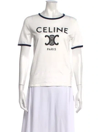 Pre-owned Celine 2023 Graphic Print T-shirt In White