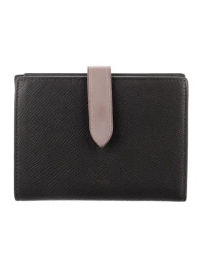 Pre-owned Celine 2023 Leather French Purse In Grey