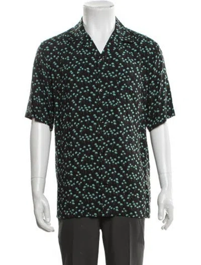 Pre-owned Celine 2023 Palm Tree Print Shirt In Black