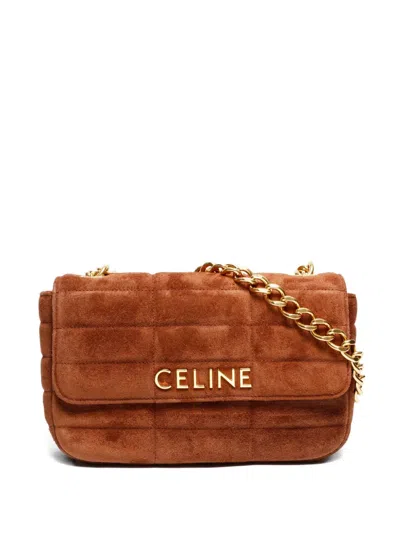 Pre-owned Celine 2023 Quilted Chain Shoulder Bag In Brown