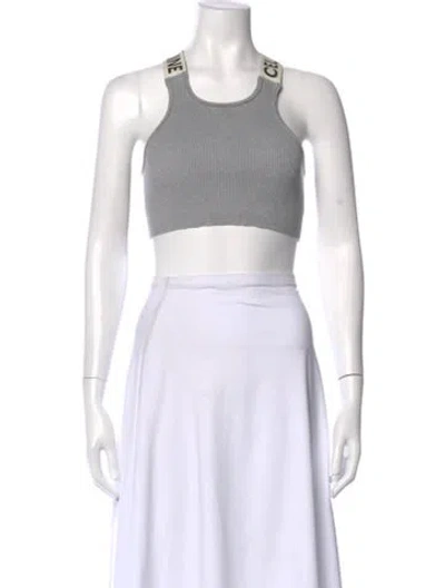 Pre-owned Celine 2023 Scoop Neck Sports Bra In White