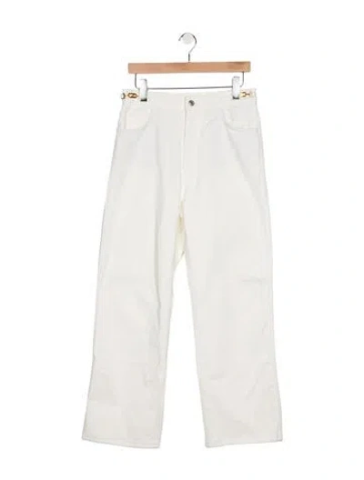 Pre-owned Celine 2023 Straight Leg Jeans In White