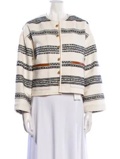 Pre-owned Celine 2023 Striped Jacket In Neutral