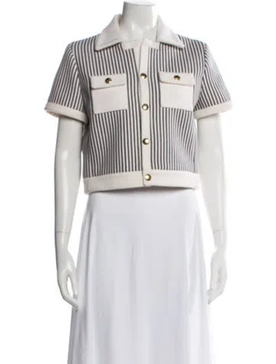 Pre-owned Celine 2023 Striped Jacket In Neutrals
