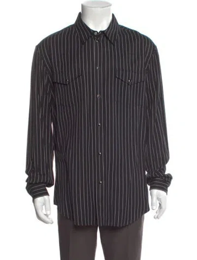 Pre-owned Celine 2023 Striped Shirt In Black
