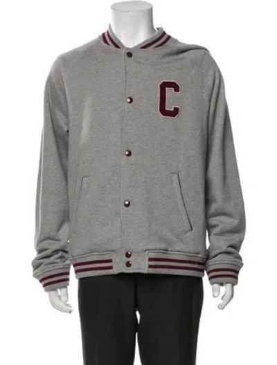 Pre-owned Celine 2023 Teddy Varsity Jacket In Grey