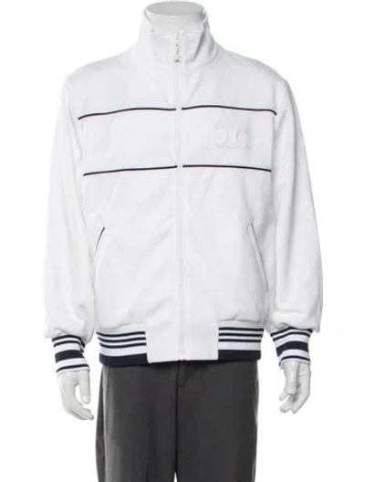 Pre-owned Celine 2023 Track Bomber Jacket In White