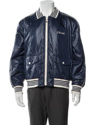 Pre-owned Celine 2023 Triomphe Jacket In Blue