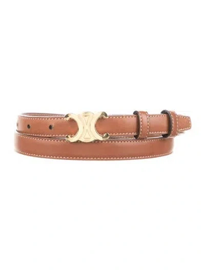 Pre-owned Celine 2023 Triomphe Waist Belt In Brown