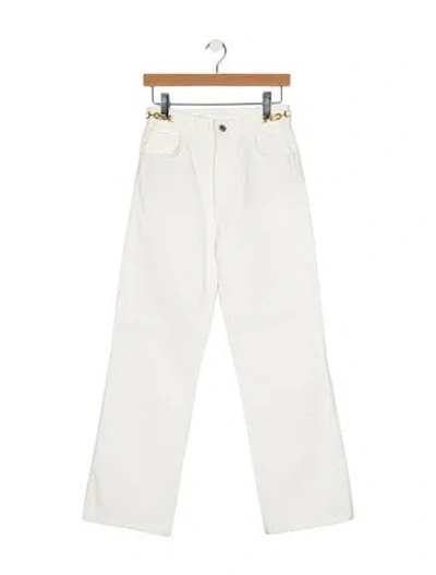 Pre-owned Celine 2023 Wide Leg Jeans In White