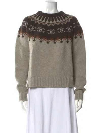 Pre-owned Celine 2023 Wool Sweater In Neutral