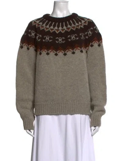 Pre-owned Celine 2023 Wool Sweater W/ Tags In Neutrals