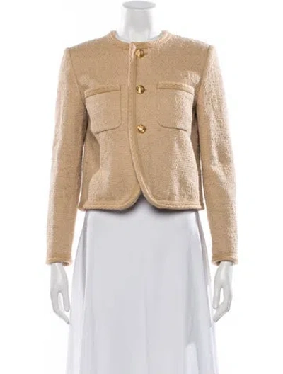 Pre-owned Celine 2023-2024 Tweed Pattern Jacket In Neutrals
