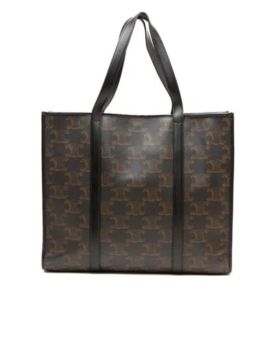 Pre-owned Celine Céline 2023s Large Triomphe Xl Cabas Tote Bag In Brown