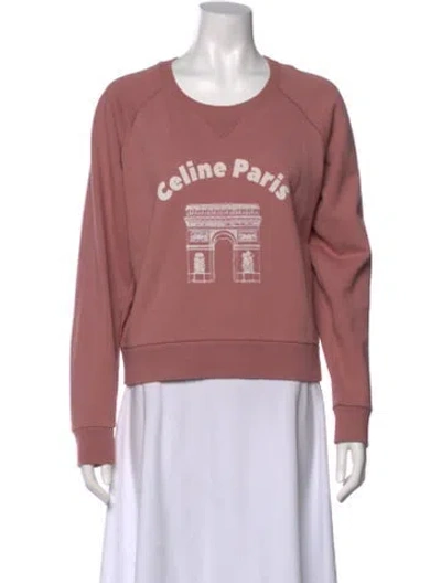 Pre-owned Celine 2024 'arc De Triomphe' Sweatshirt In Pink