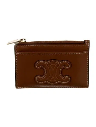 Pre-owned Celine 2024 Card Holder Card Holder In Brown