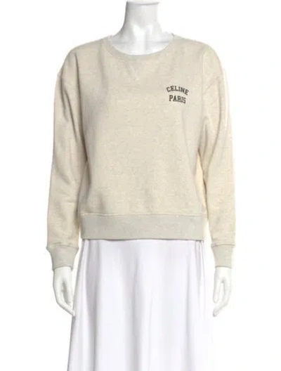 Pre-owned Celine 2024 Crew Neck Sweatshirt In Neutral