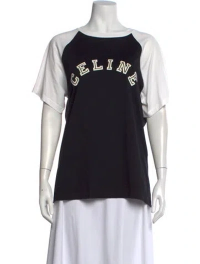 Pre-owned Celine 2024 Graphic Print T-shirt In Black