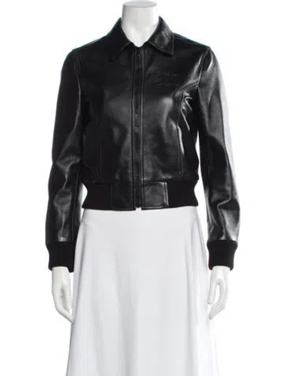 Pre-owned Celine 2024 Lambskin Bomber Jacket In Black