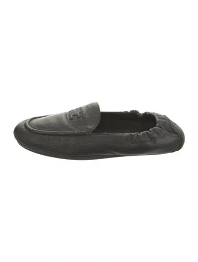 Pre-owned Celine 2024 Leather Loafers In Black