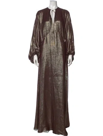 Pre-owned Celine 2024 Long Dress W/ Tags In Brown