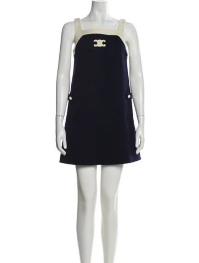 Pre-owned Celine 2024 Mini Dress In Blue