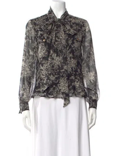 Pre-owned Celine 2024 Silk Blouse In Black