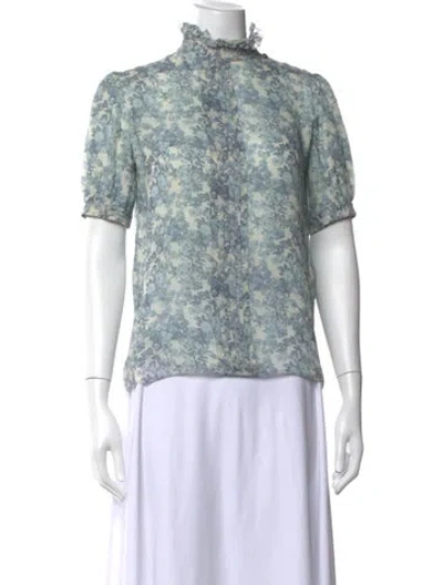Pre-owned Celine 2024 Silk Blouse In Blue
