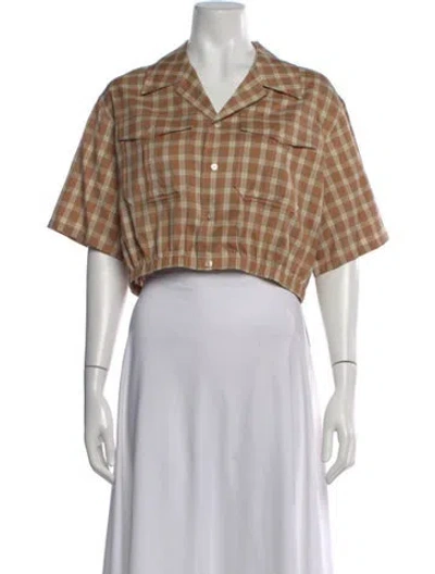 Pre-owned Celine 2024 Silk Crop Top In Neutral
