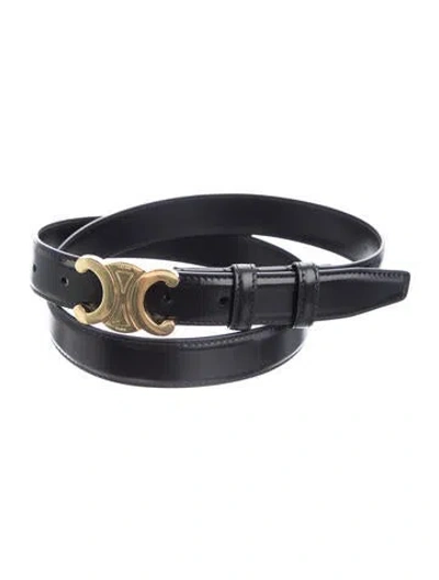 Pre-owned Celine 2024 Skinny Waist Belt In Black