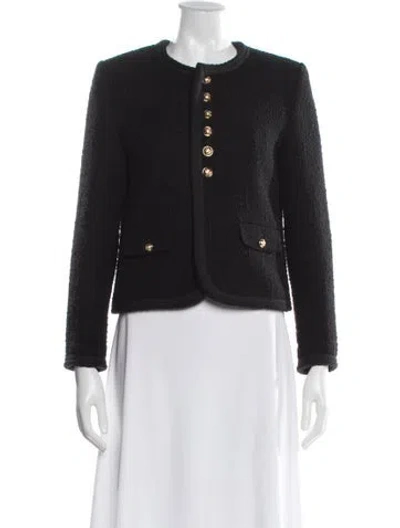 Pre-owned Celine 2024 Tweed Jacket In Black