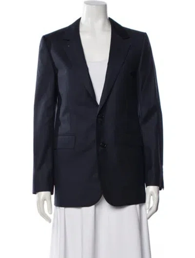 Pre-owned Celine 2024 Wool Blazer W/ Tags In Blue