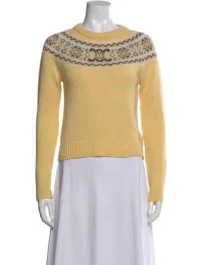 Pre-owned Celine 2024 Wool Sweater In Yellow