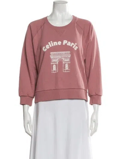Pre-owned Celine 2024 X 'arc De Triomphe' Sweatshirt In Pink