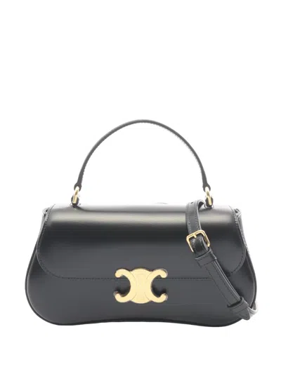 Pre-owned Celine 2024-2026 Teen Shiny Calfskin Lola Satchel In Black