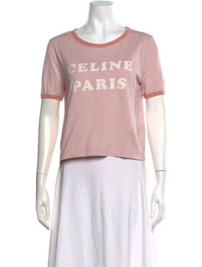Pre-owned Celine 2025 70's T-shirt In Pink