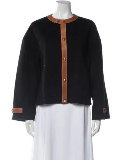 Pre-owned Celine 2025 Cashmere Bomber Jacket In Black