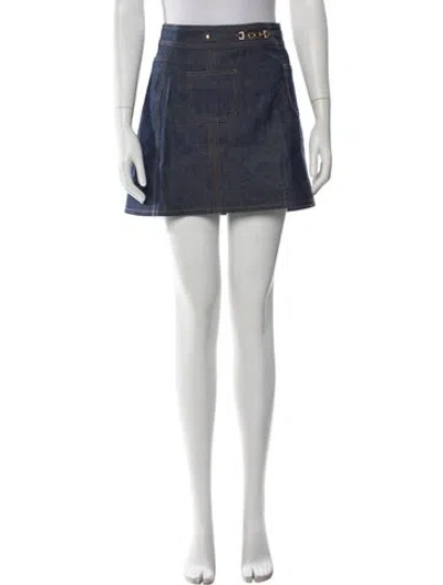 Pre-owned Celine 2025 Mini Skirt In Blue