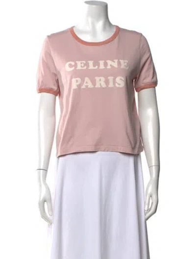 Pre-owned Celine 2025 Paris 70's T-shirt In Pink