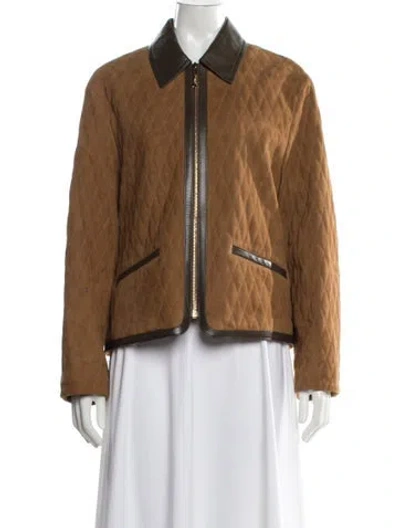 Pre-owned Celine 2025 Suede Jacket In Brown
