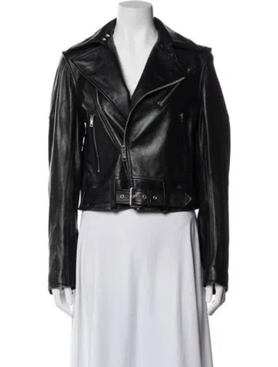 Pre-owned Celine 2025-2026 Calfskin Biker Jacket W/ Tags In Black