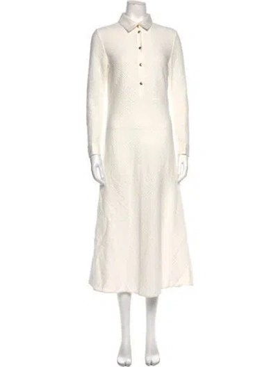 Pre-owned Celine 2025-2026 Midi Length Dress In White