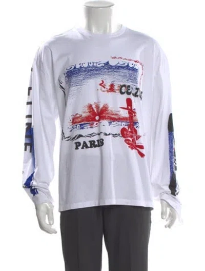 Pre-owned Celine 2026 Graphic Print T-shirt In White
