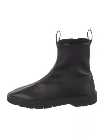 Pre-owned Celine 2026 Leather Chelsea Boots In Black
