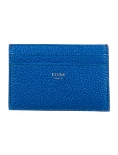 Pre-owned Celine 2026 Medium Card Holder Card Holder W/ Tags In Blue