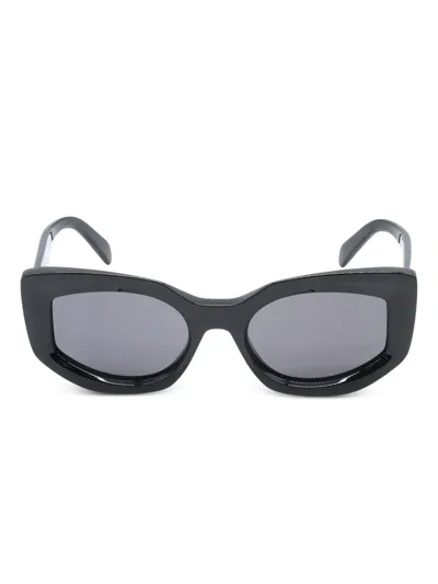 Pre-owned Celine 20s Geometric-frame Sunglasses In Black