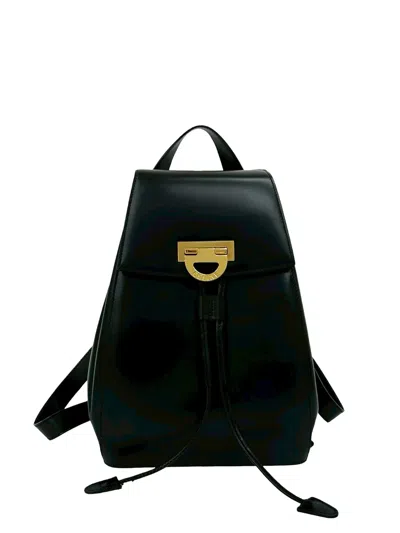 Pre-owned Celine 20th Century Leather Backpack In Black